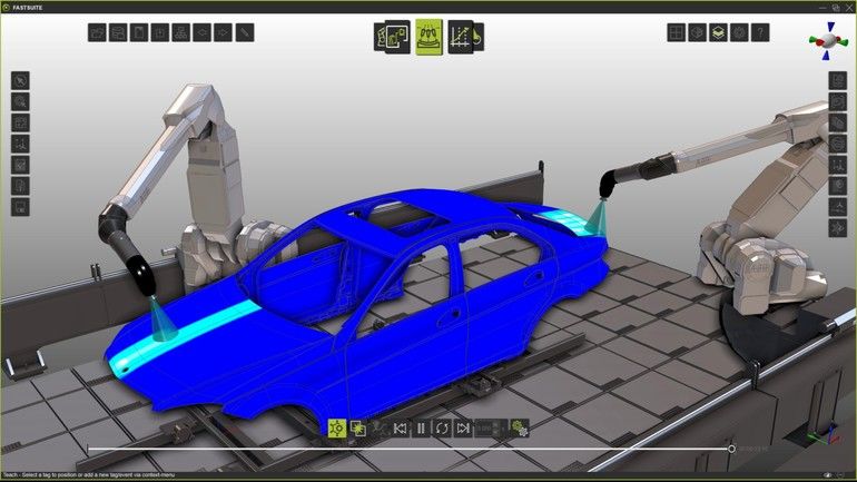 Cenits Fastsuite: 3D-Simulation für das Lackieren und Besprühen mit dem Roboter