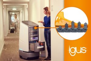 Servicerobotik: Autonomer Zimmerkellner mit kompakten Energieketten von Igus