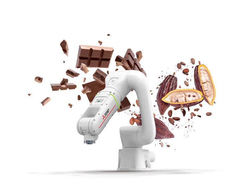 Mitsubishi auf der Interpack: Roboter in der Schokoladenfabrik